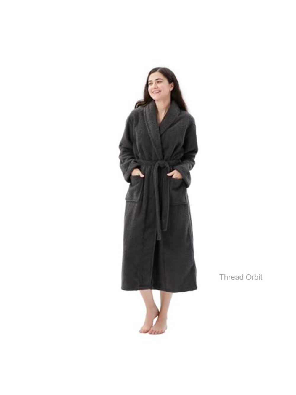 Women's Plush Soft Robe Fluffy Warm Fleece Long Sherpa Bathrobe